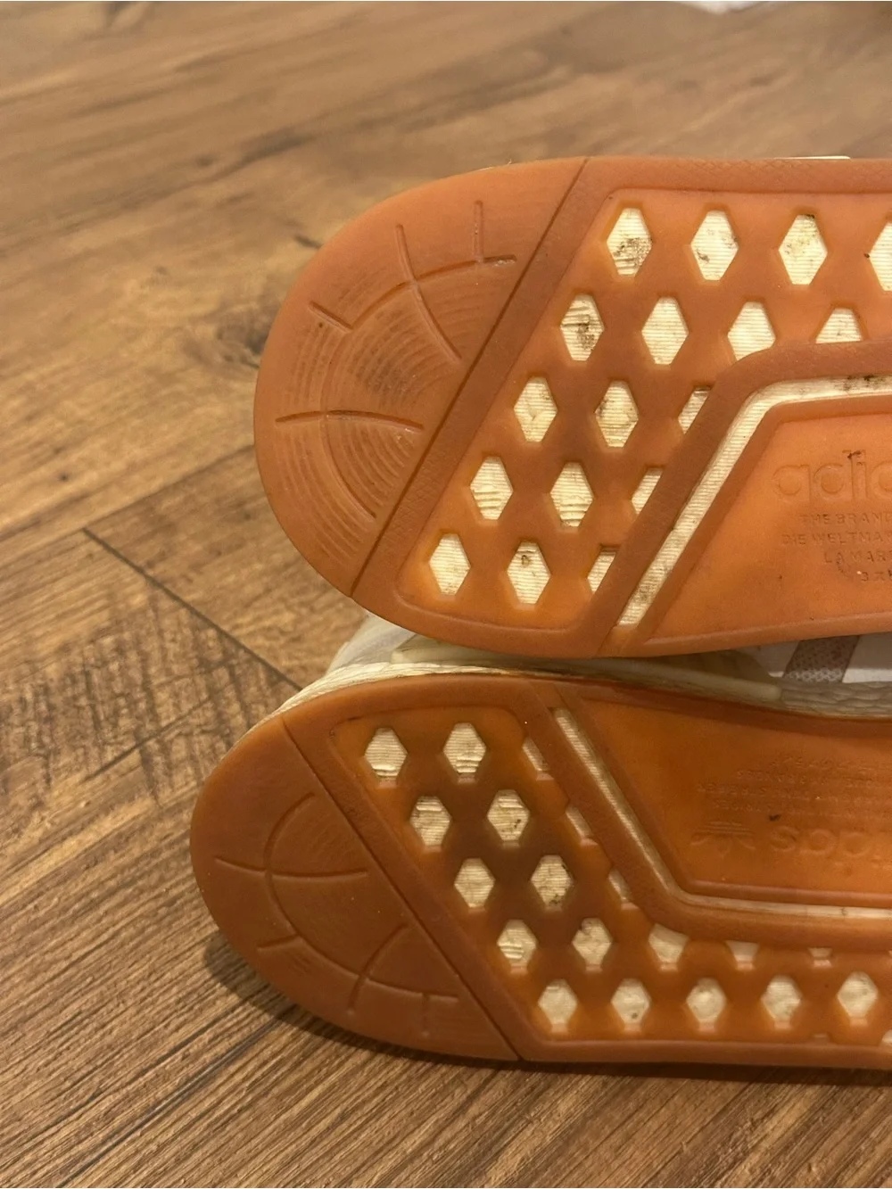 adidas NMD-1 Athletic Shoes White / Gum: Size 10